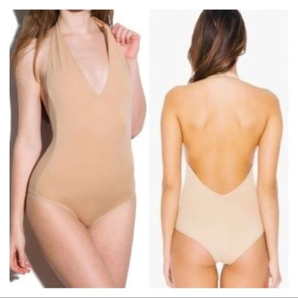 American Apparel Selena Gomez Nude Bodysuit Leotard L - Picture 7 of 7